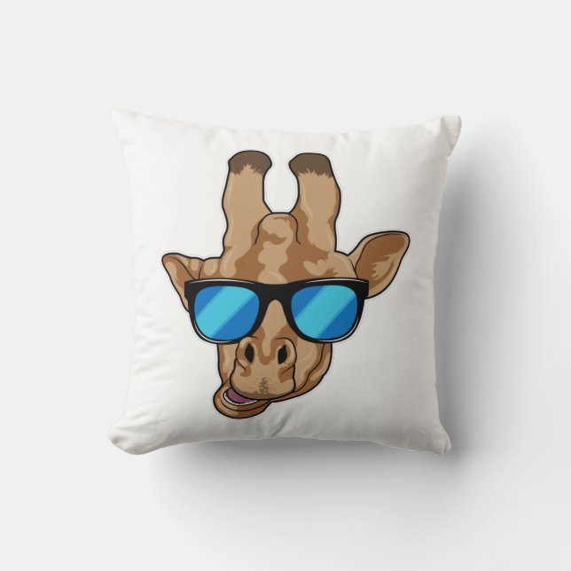 Giraffe with Sunglasses Kudde (Framsida)