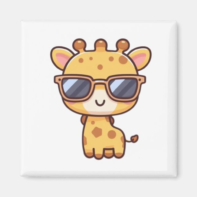 Giraffe with sunglasses magnet (Framsidan)