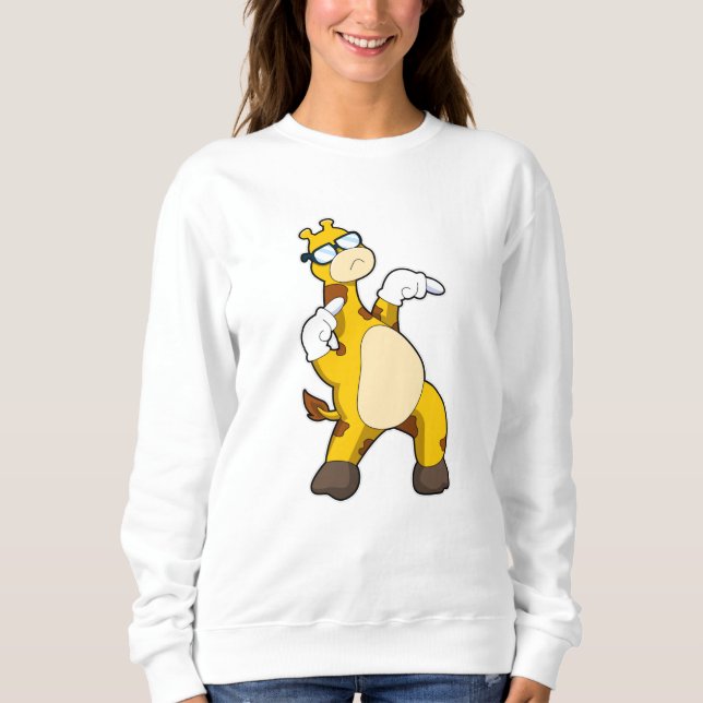 Giraffe with Sunglasses T Shirt (Framsida)
