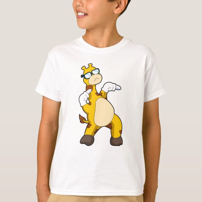 Giraffe with Sunglasses T Shirt (Framsida)