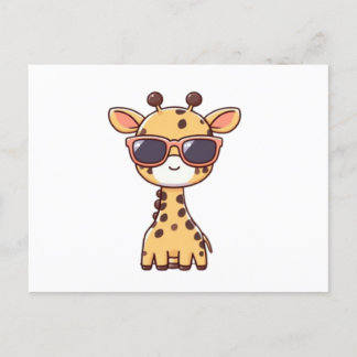 Giraffe with sunglasses vykort