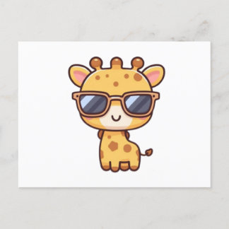 Giraffe with sunglasses vykort