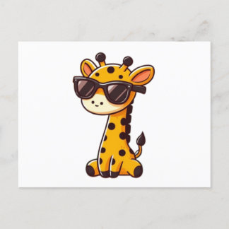 Giraffe with sunglasses vykort