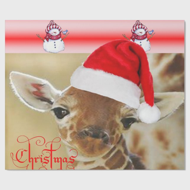 Giraffe Wrapping Papper jul Presentpapper (Platt)