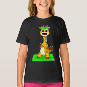 Giraffe Yoga Fitness Gymnastics T Shirt