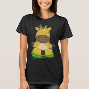 Giraffe Yoga Fitness Meditation T Shirt