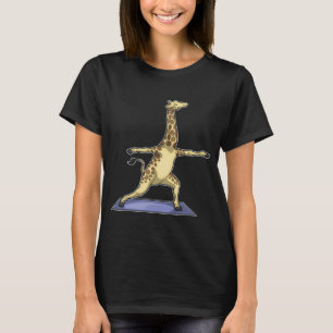 Giraffe Yoga Meditation Fitness T Shirt