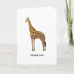 Giraffe Zoo Animal tackkort Kort