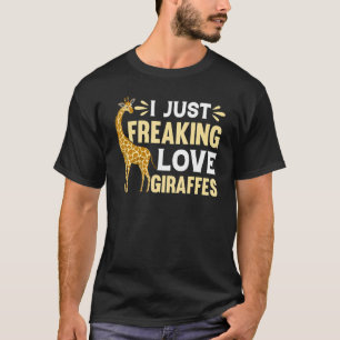 Giraffe Zoo Giraffe I Freaking Kärlek Giraffe T Shirt