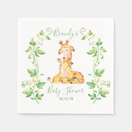 Giraffe Zoo Jungle Animals Baby Shower Pappersservett