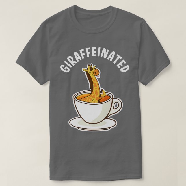 Giraffeinfritt Giraffe och koffeine Giraffe Safari T Shirt (Design framsida)