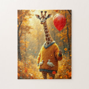 Giraffen och den röda ballongen pussel
