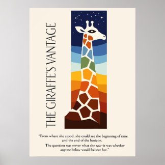 Giraffens utsiktsplats konst poster