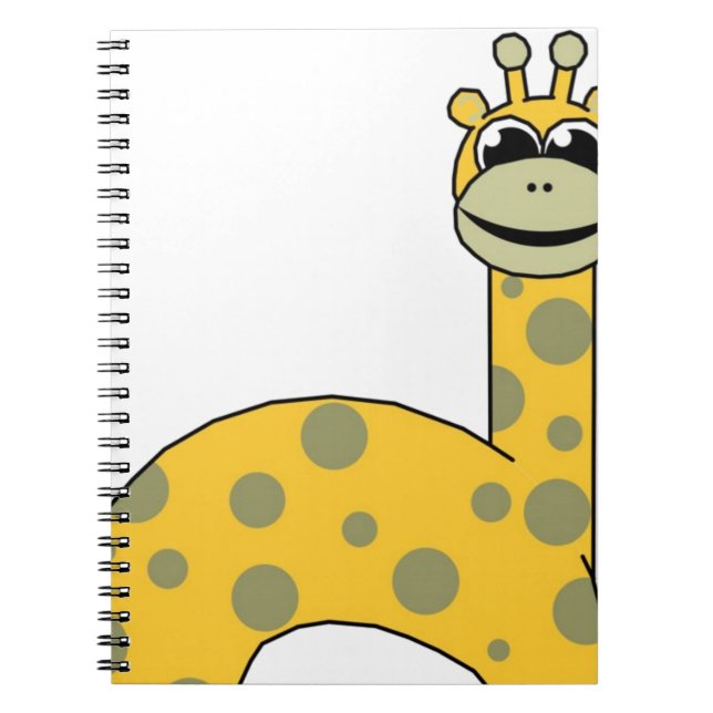 Giraffer Anteckningsbok Med Spiral (Framsidan)