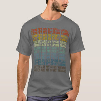 Giraffer är min andliga djur Retro giraff T Shirt