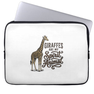 Giraffer Är Min Andliga Djur Vintage T-Shirt Desig Laptop Fodral