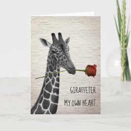 Giraffer åt mitt eget hjärta, Giraffe Ro Valentine Kort