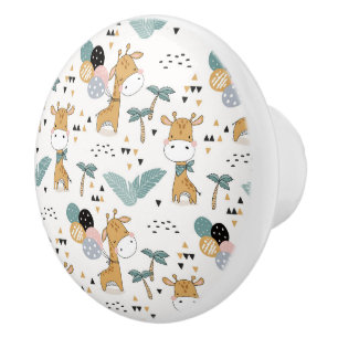Giraffer, ballonger och keramisk knopp av Handflat