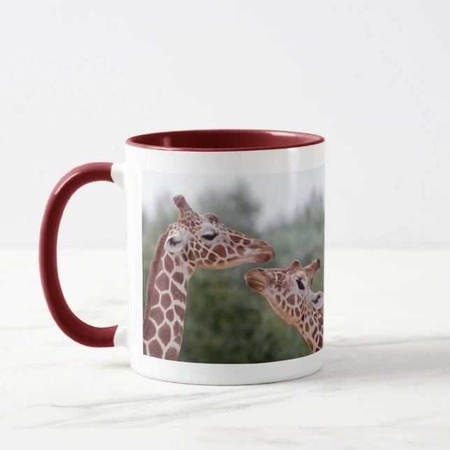 Giraffer i kärlek-mugg mugg (Vänster)