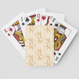 Giraffer i savannen i gult casinokort