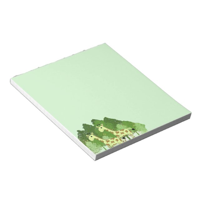 Giraffer i skog Notepad Anteckningsblock (Vinklad)
