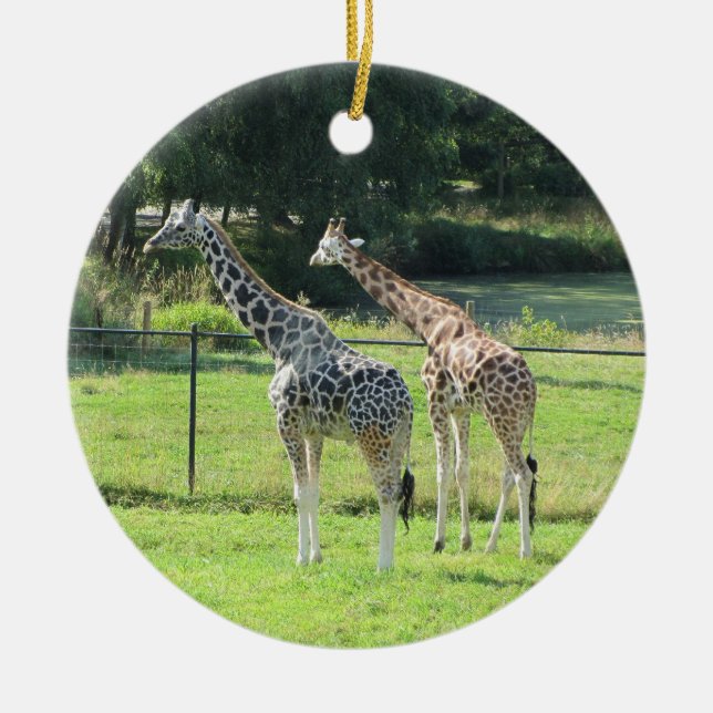 Giraffer Julgransprydnad Keramik (Framsidan)