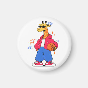 giraffer kan hoppa : Streetwear Hoops Magnet