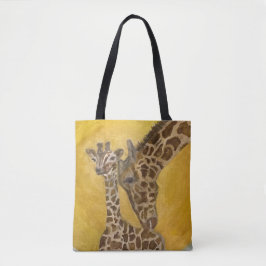 Giraffer Mor och Barn Tygkasse