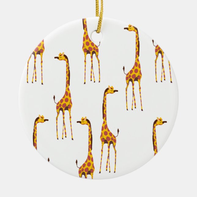 Giraffer Pussel Julgransprydnad Keramik (Framsidan)