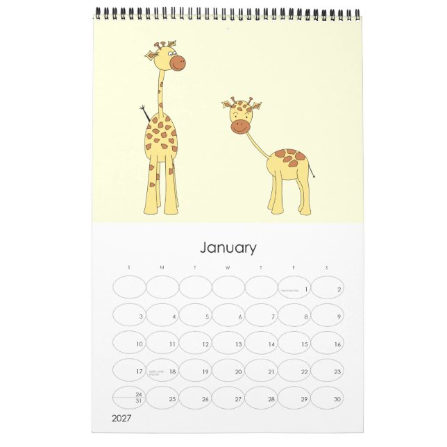 Giraffes 2014. Stäng av Tecknader. Kalender (Jan 2027)