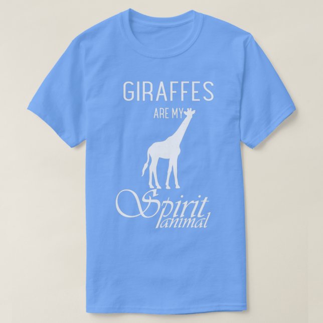 Giraffes är mitt andliga djur t shirt (Design framsida)