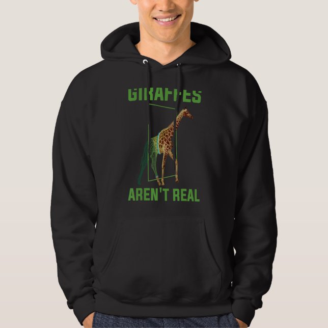 Giraffes Arent Real Hoodie (Framsida)