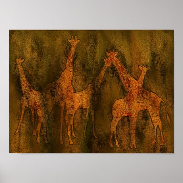 Giraffes Art Mural Poster (Framsidan)
