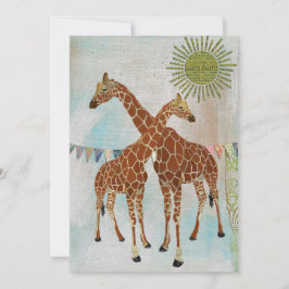 Giraffes Baby Shower Sunshine-inbjudan Inbjudningar