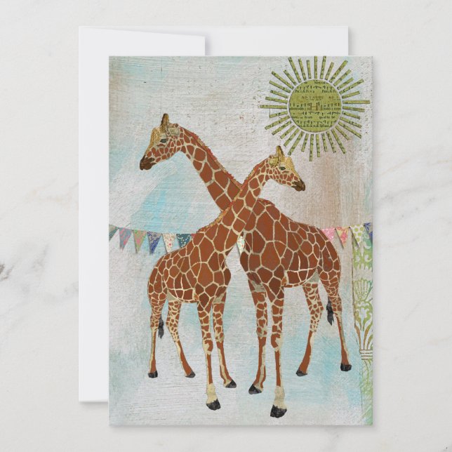 Giraffes Baby Shower Sunshine-inbjudan Inbjudningar (Framsida)