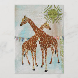 Giraffes Baby Shower Sunshine-inbjudan Inbjudningar