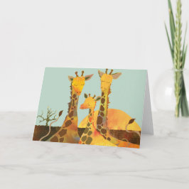 Giraffes Blank Card Kort