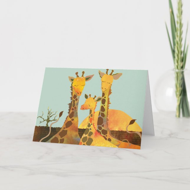 Giraffes Blank Card Kort (Framsida)