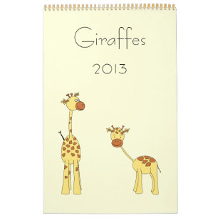 Giraffes Calendar 2013. Stäng av Tecknader. Kalender