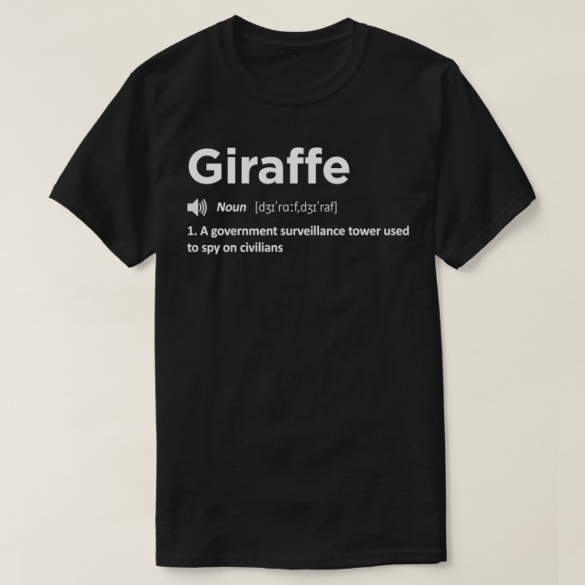 Giraffes Dont Exist 2 T Shirt (Design framsida)