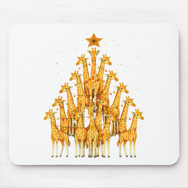 Giraffes Forming Christmas Tree Lights Star Safari Musmatta (Framsidan)