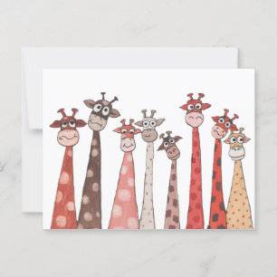 Giraffes Gang Vykort