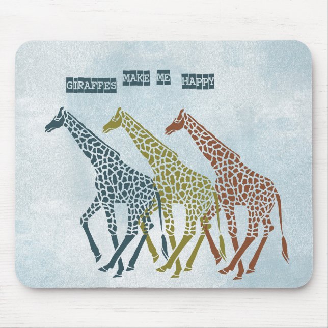 Giraffes gör mig Lycklig Musmatta (Framsidan)