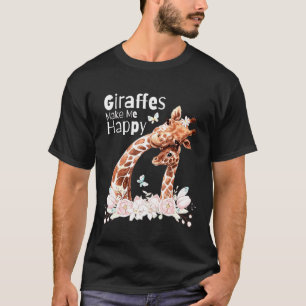Giraffes gör mig till Lycklig Giraffe Mamma Baby G T Shirt
