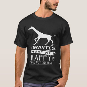 Giraffes gör mig till Lycklig Zoo Safari Animal T Shirt