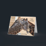 Giraffes Grattis på födelsedagen Best Friend, blan Kort<br><div class="desc">Giraffes Grattis på födelsedagen Best Friend,  blank inuti</div>