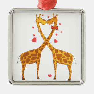 Giraffes i Kärlek Julgransprydnad Metall