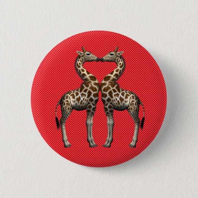 Giraffes i Kärlek Knapp (Framsida)