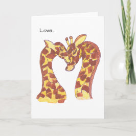 Giraffes i Kärlek Kort