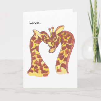 Giraffes i Kärlek Kort